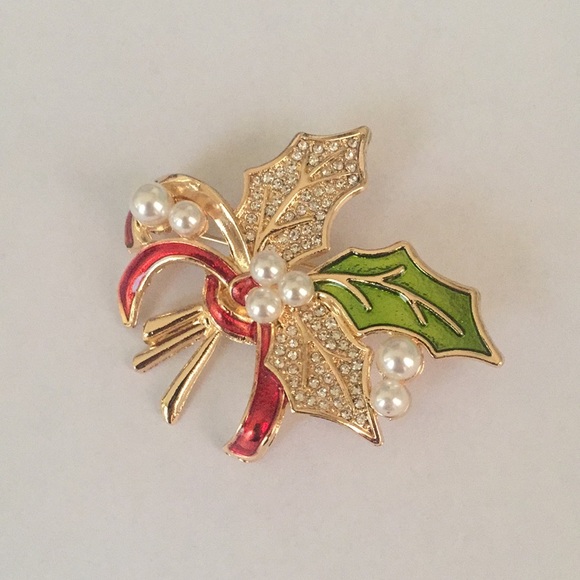 🍏50% OFF/3+...Holly Leaves Christmas Brooch - Picture 9 of 13